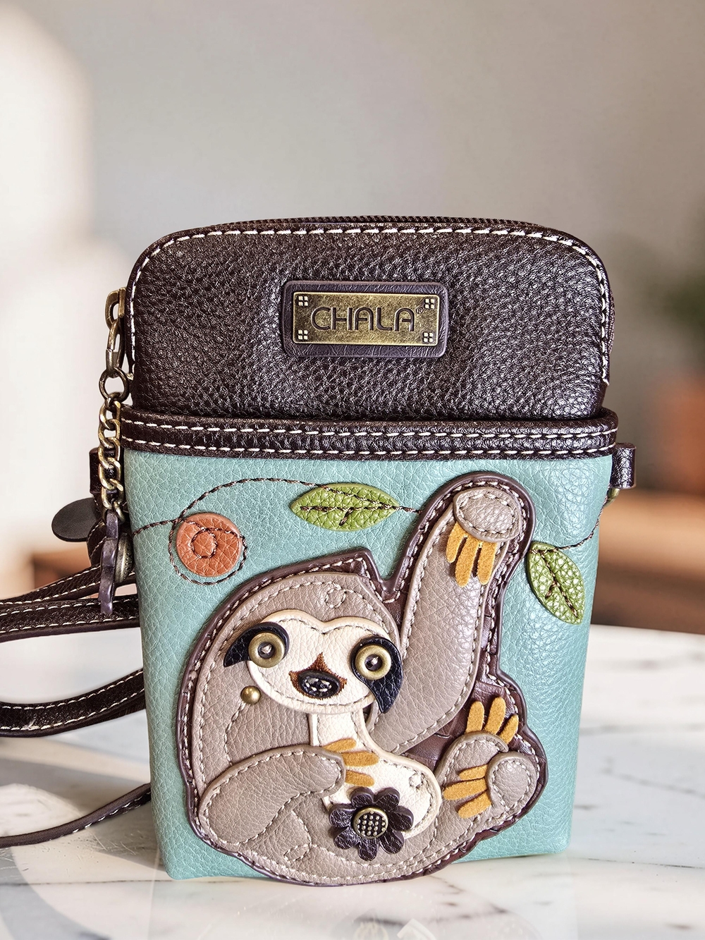 Chala Sloth Cellphone Crossbody Bag